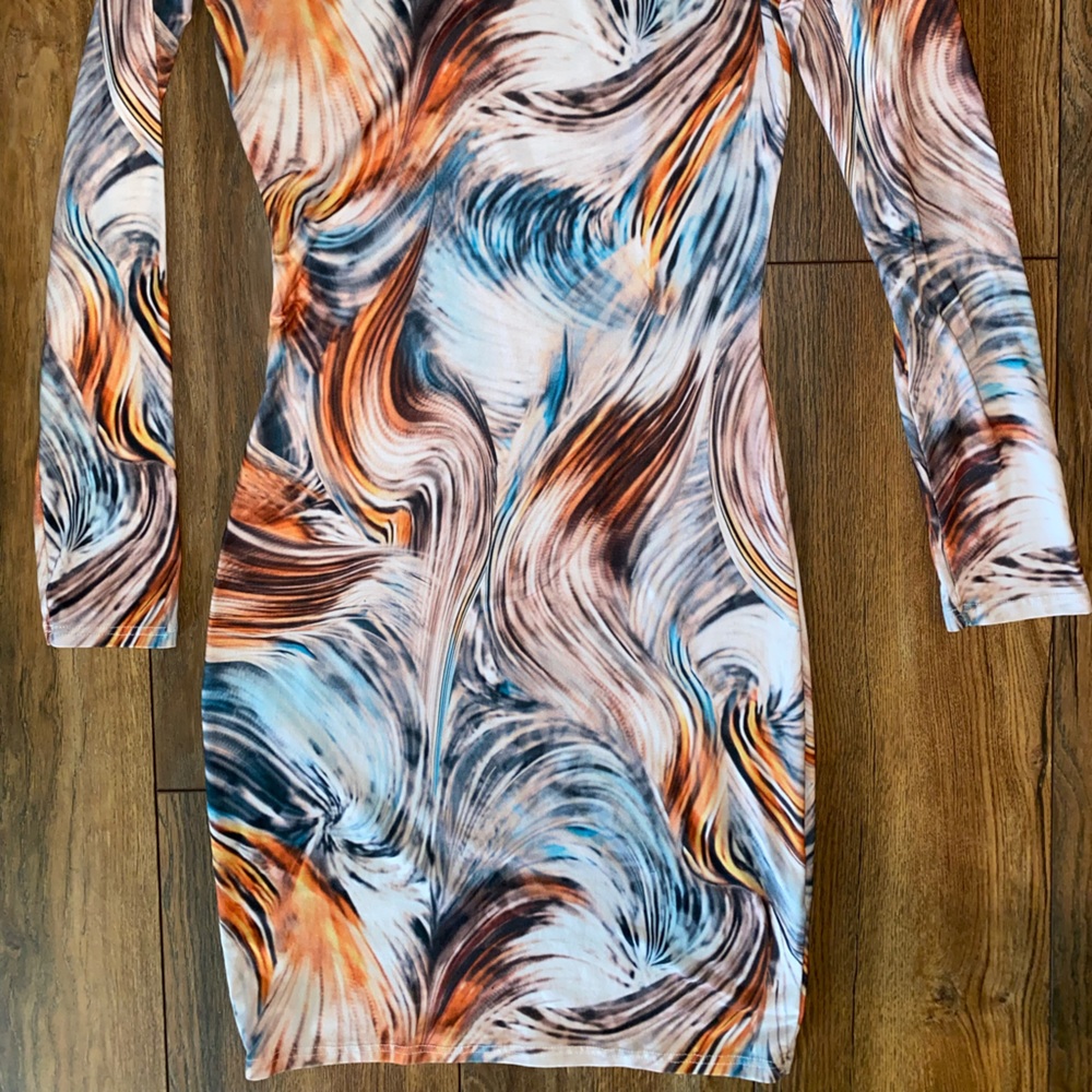 Long sleeve mini dress